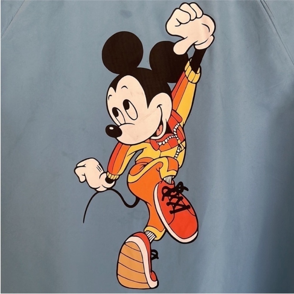 Disney Mickey Mouse Retro Windbreaker Jacket Blue Stripe Small - Picture 5 of 10